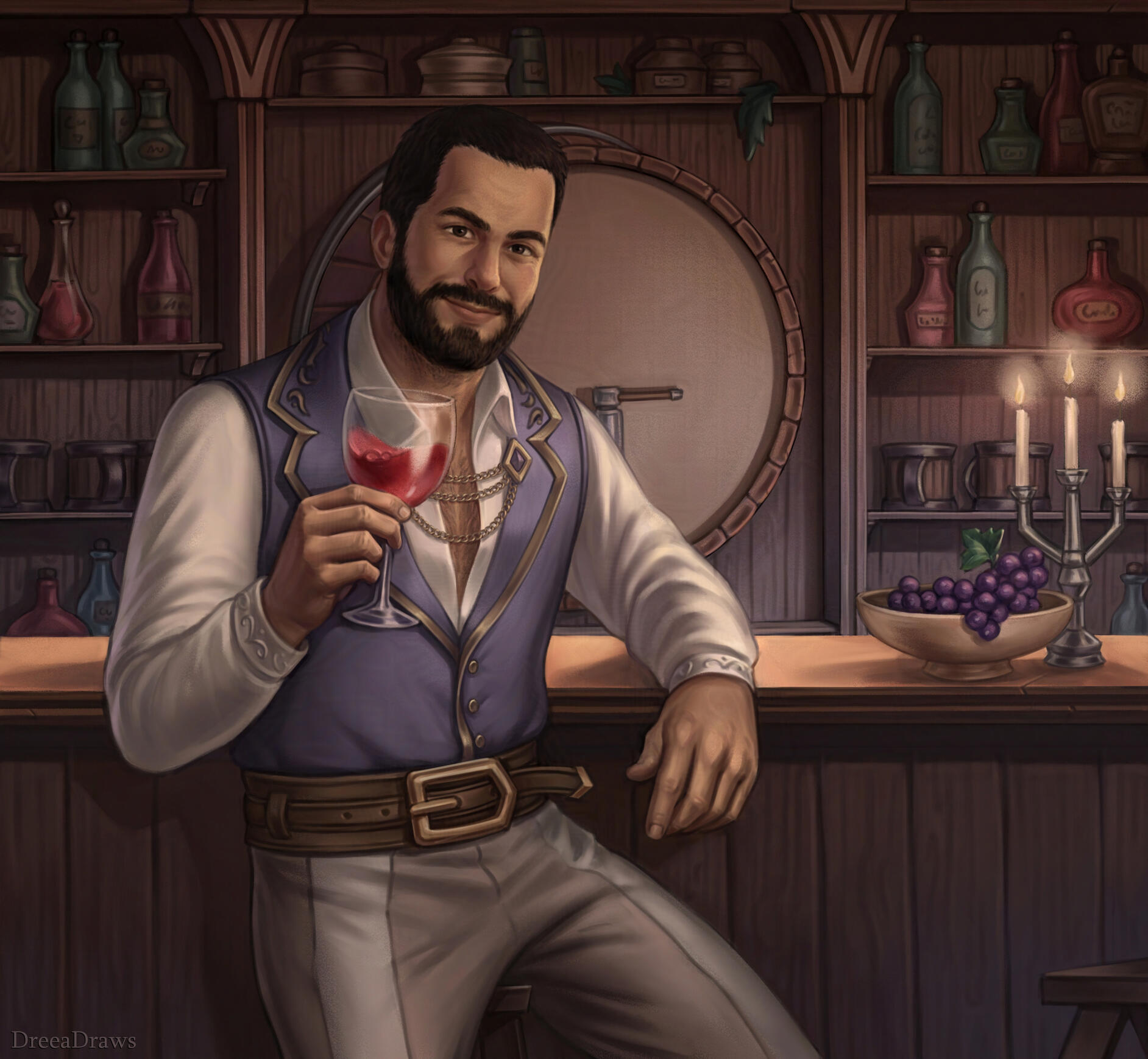 Harun, at the tavern. Commissioned by Noel